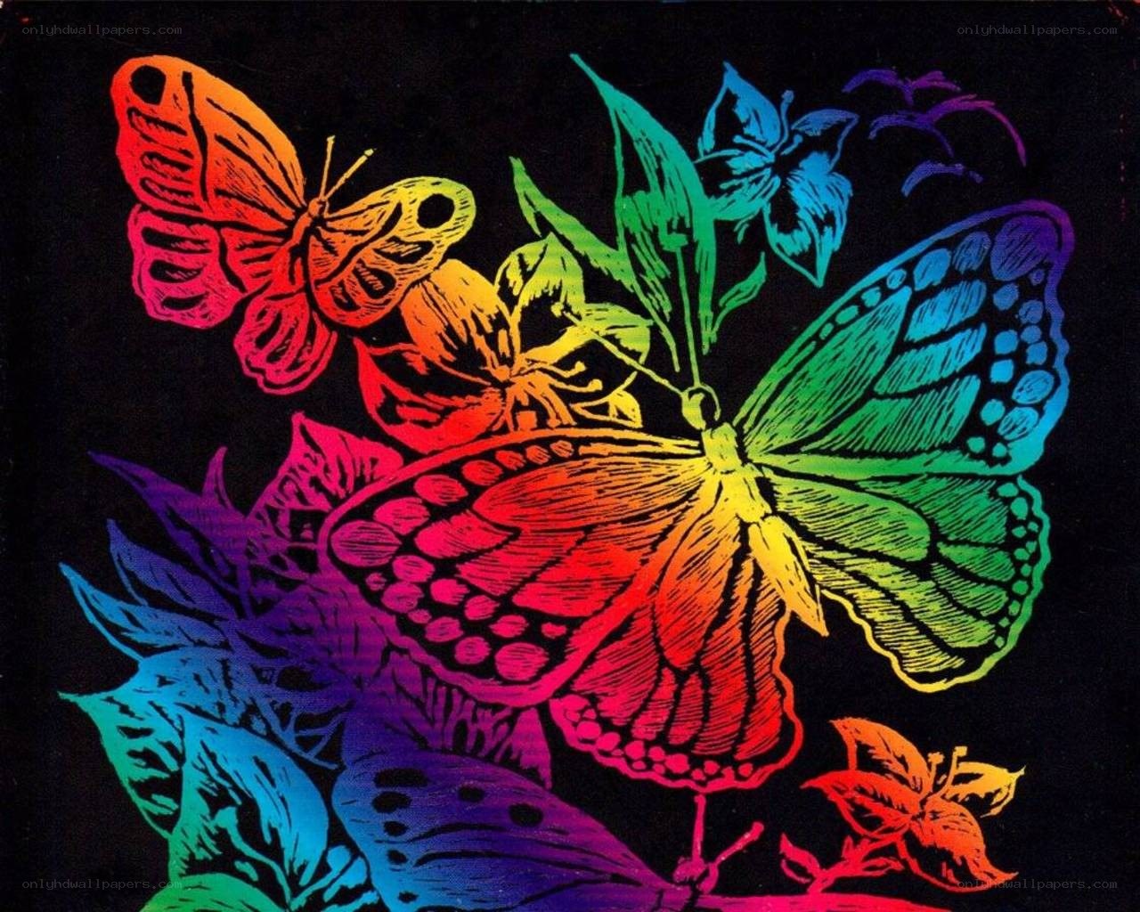 colorful butterfly art