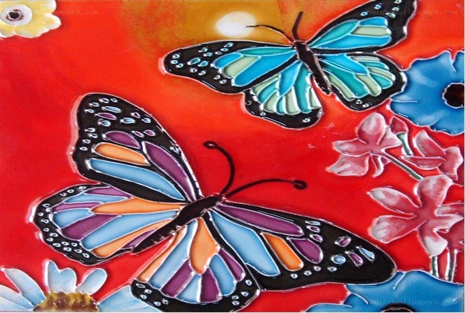Colorful butterfly artwork