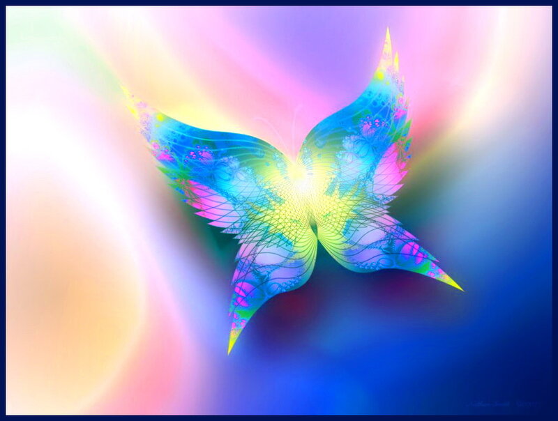 Colorful Butterfly — Blue, Ethereal