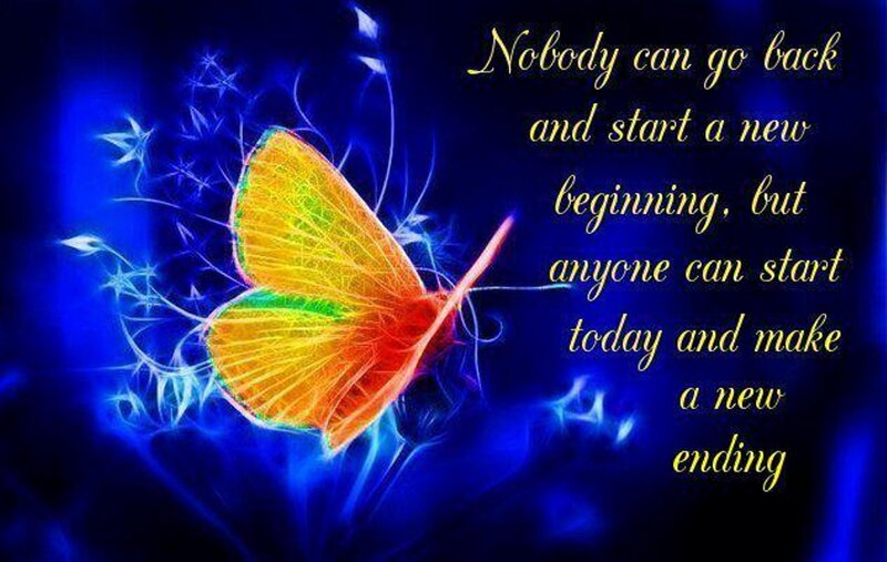 Colorful Butterfly — Blue, Inspirational