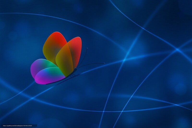 Colorful Butterfly — Blue, Serene