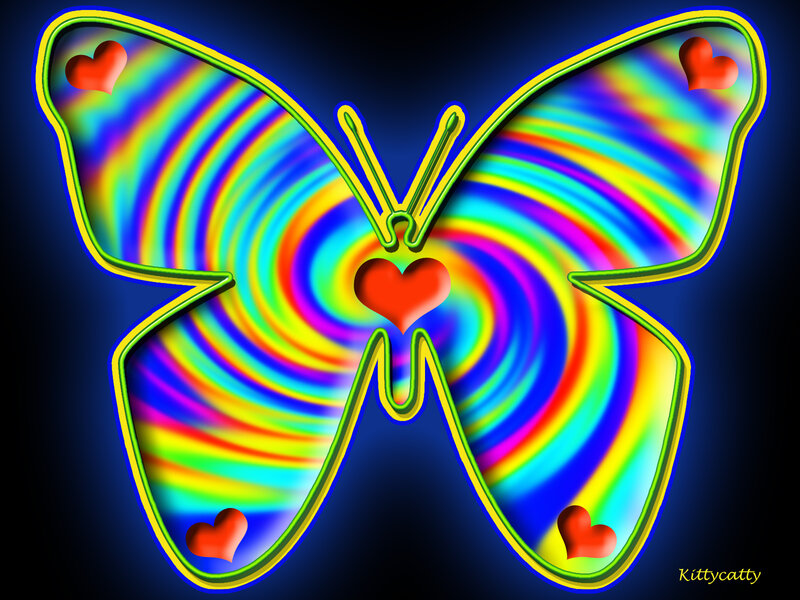 Colorful Butterfly — Blue, Vibrant, Digital Art