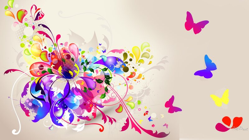 Colorful Butterfly Design — Purple