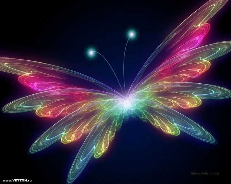 Colorful butterfly fractal art