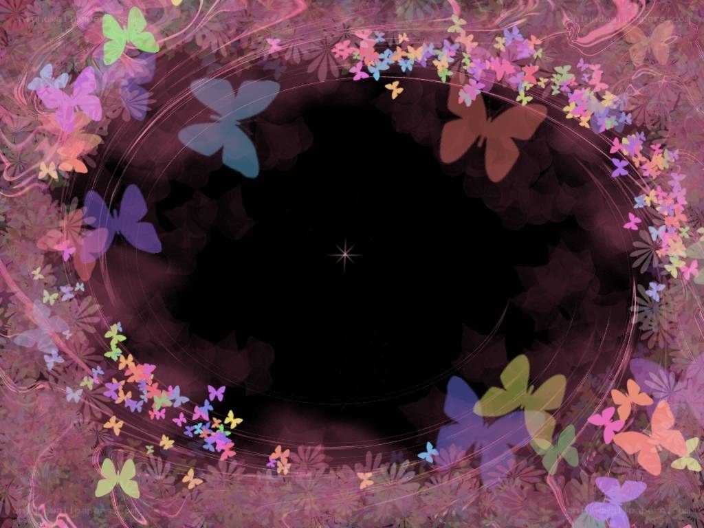 colorful butterfly frame