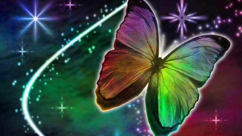 Colorful Butterfly — Green, Magical