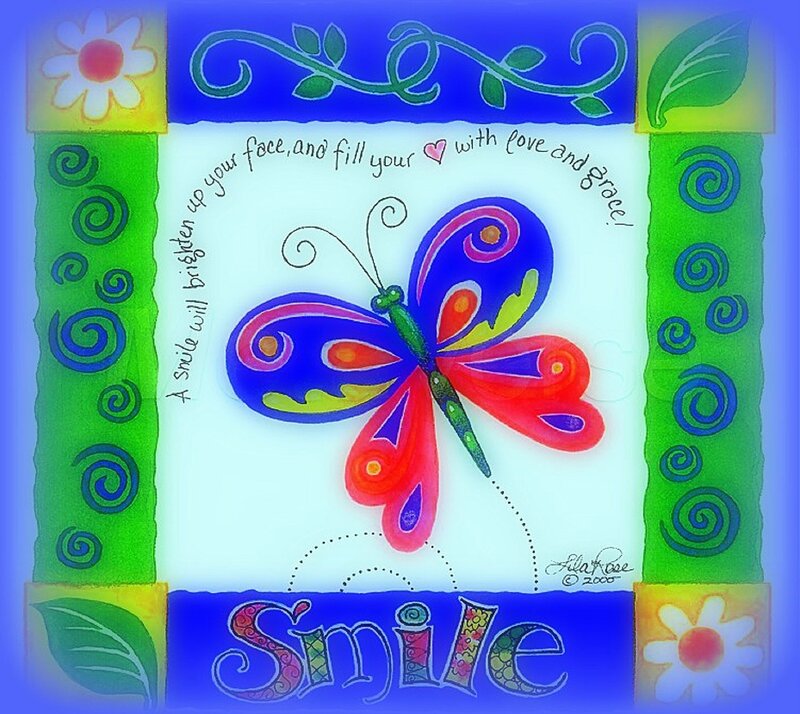 Colorful Butterfly Illustration — Blue, Cheerful