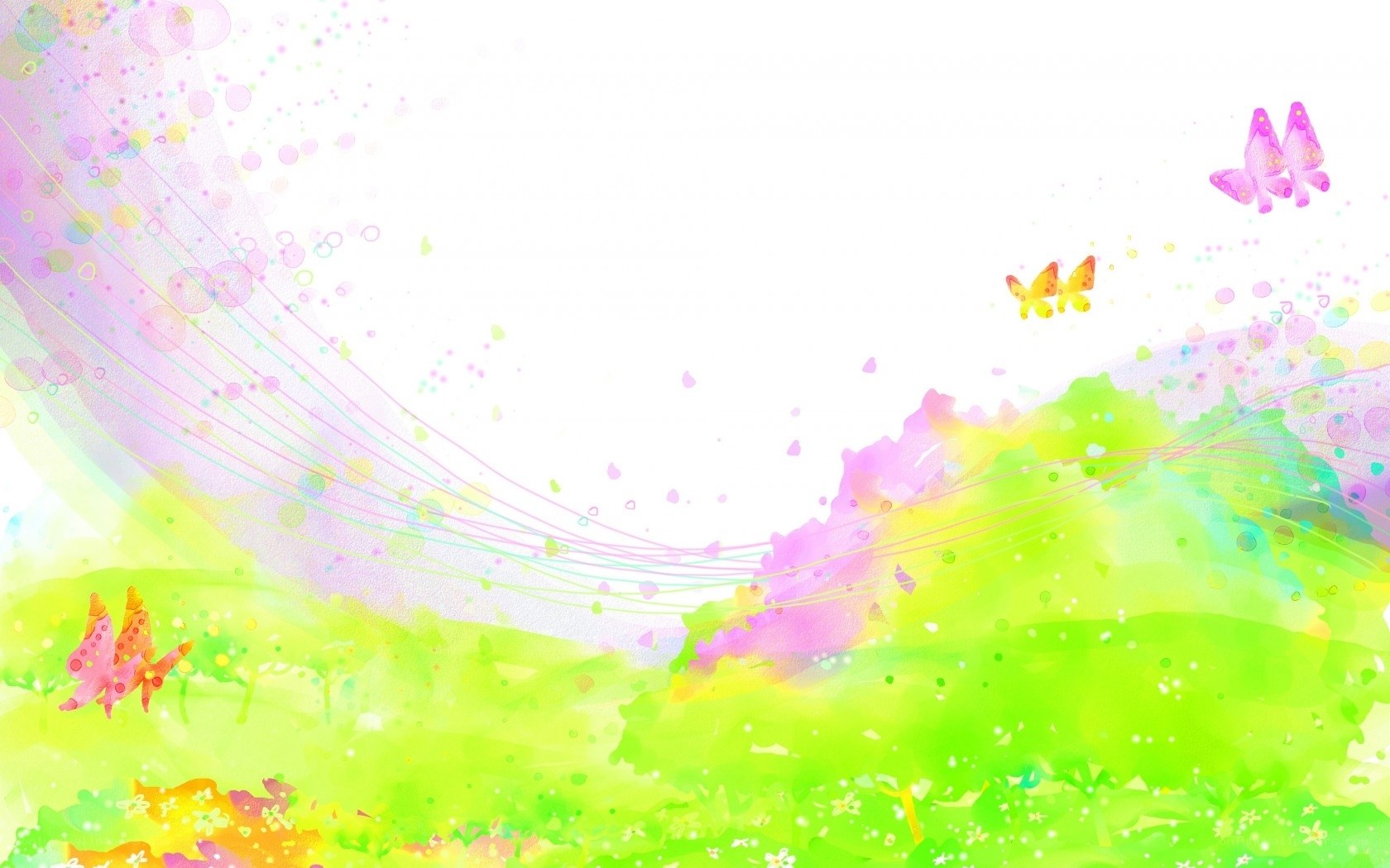 colorful butterfly landscape