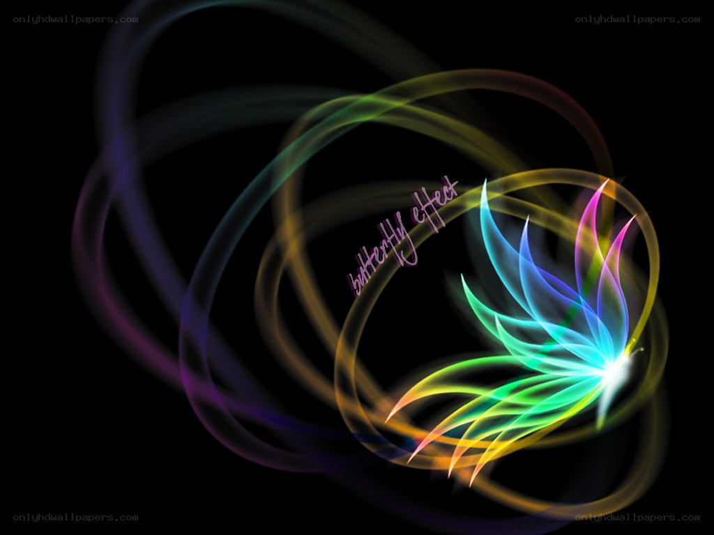 Colorful butterfly light effect