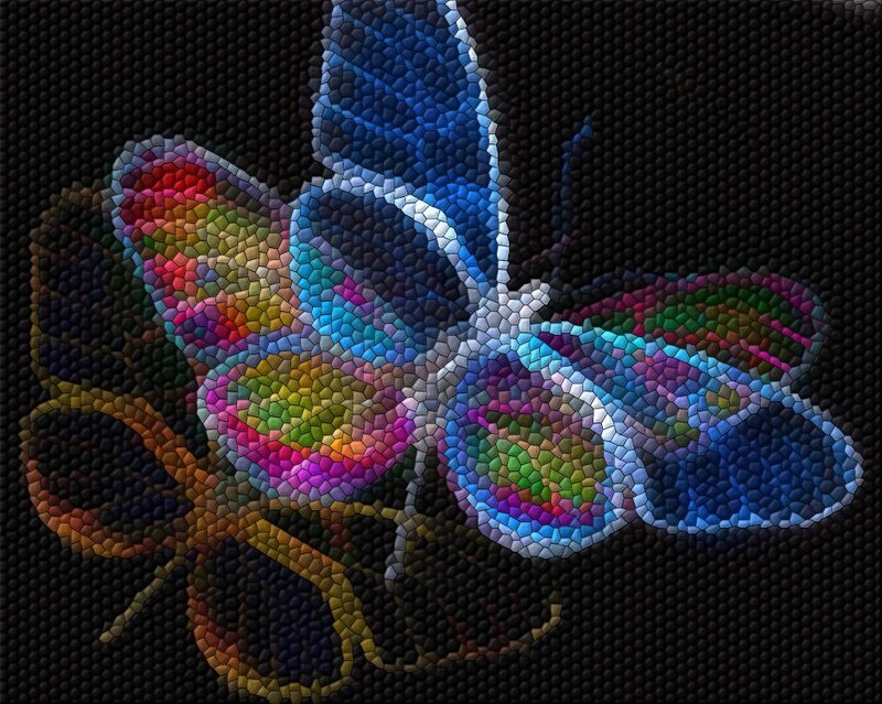 Colorful Butterfly Mosaic