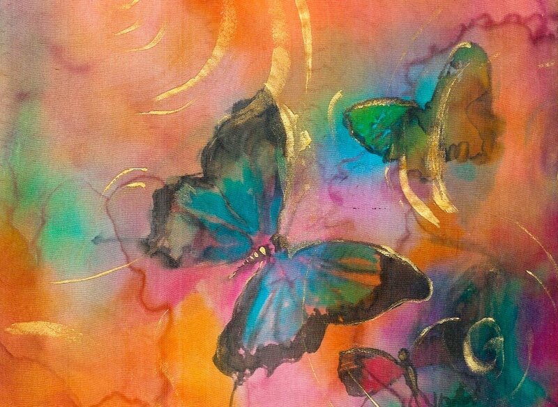 Colorful butterfly painting