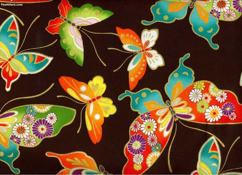 Colorful Butterfly Pattern — Brown