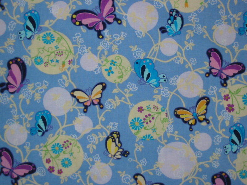 colorful butterfly pattern fabric