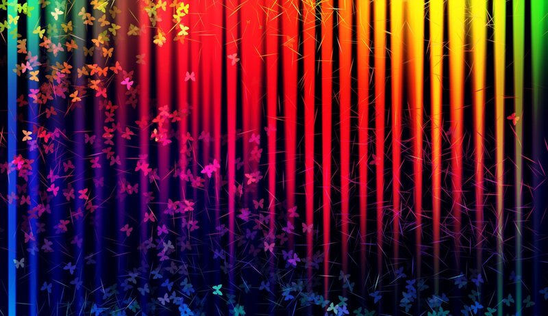 Colorful Butterfly Pattern — Red, Vibrant