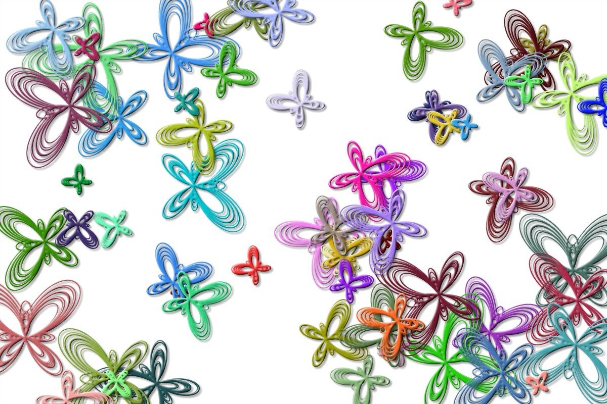 Colorful butterfly patterns