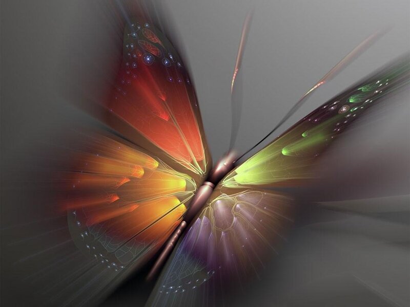 Colorful Butterfly — Red, Dramatic