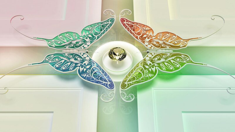 Colorful Butterfly Sculptures