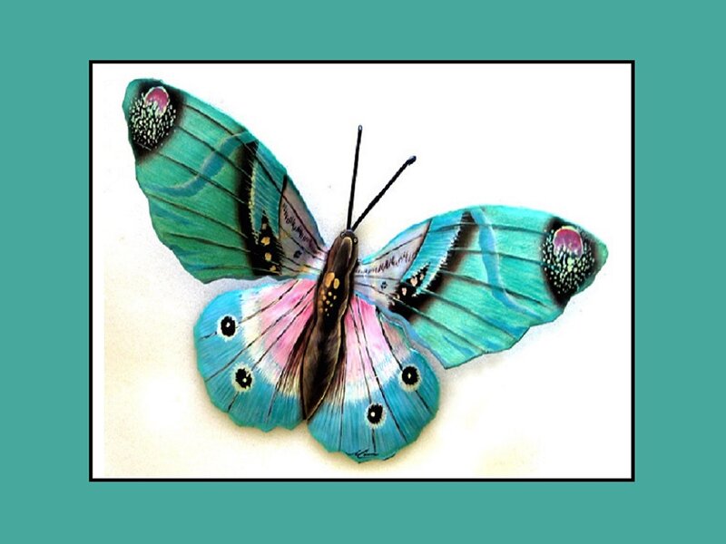 Colorful Butterfly — Teal