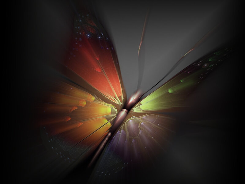 Colorful Butterfly Wings — Red