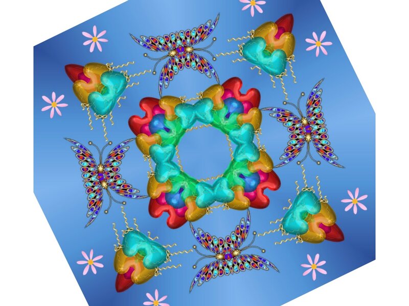 Colorful Butterfly Wreath
