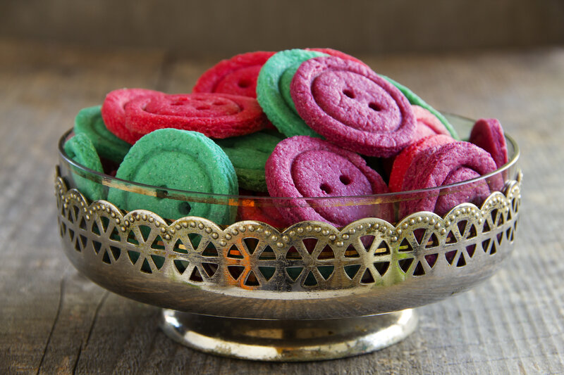 Colorful Button Cookies