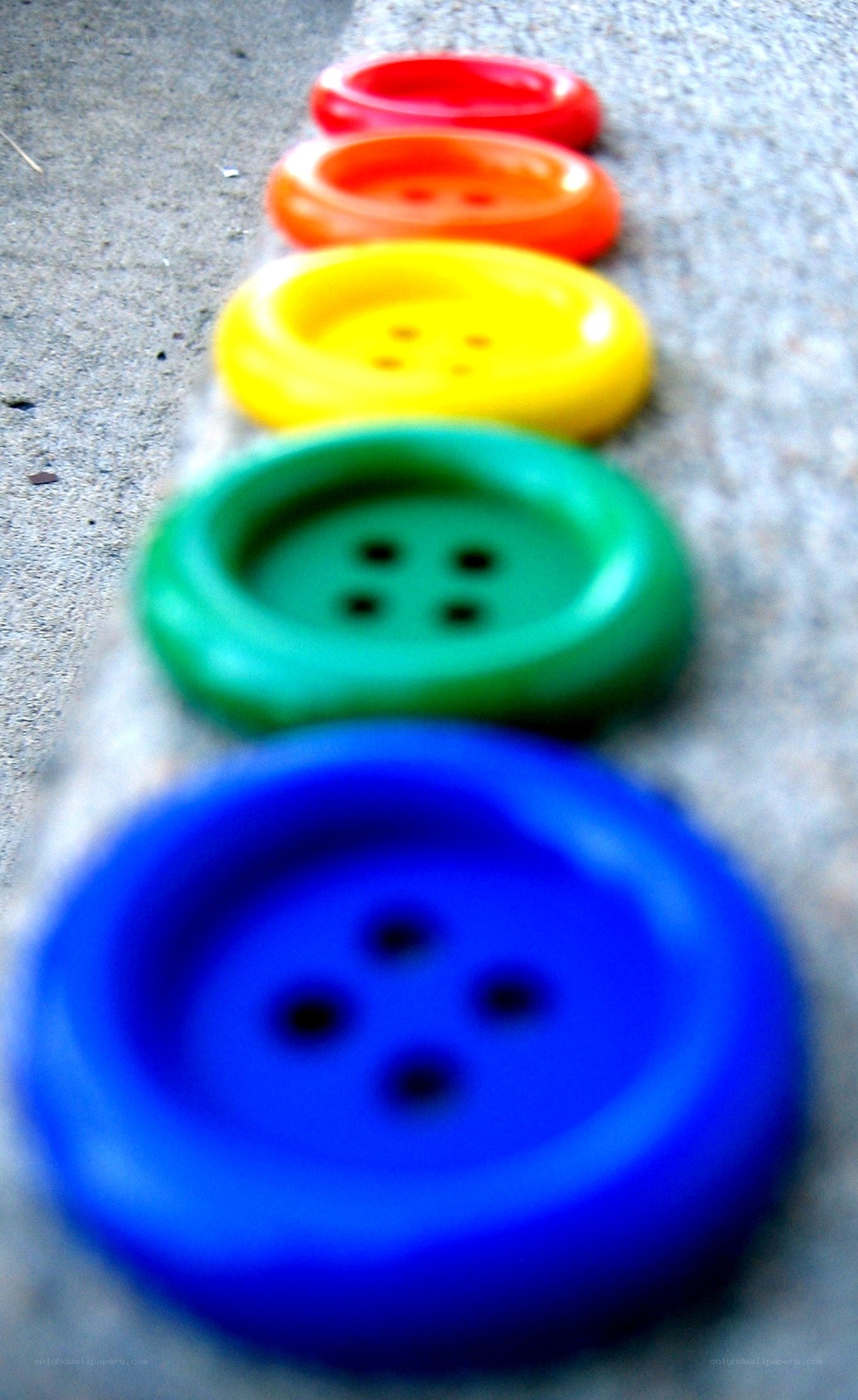 colorful buttons in a row
