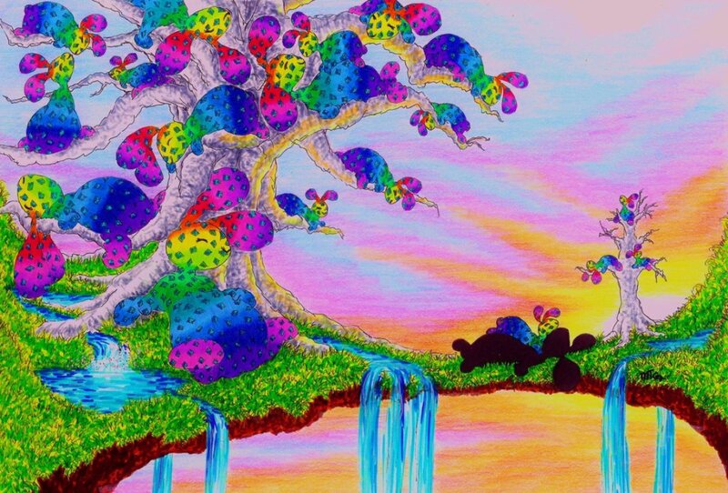 Colorful Cactus Tree