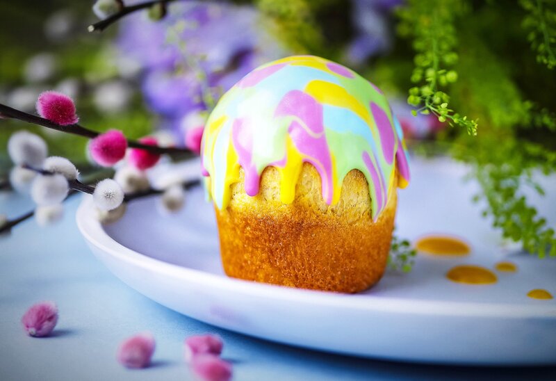 Colorful Cake on Plate