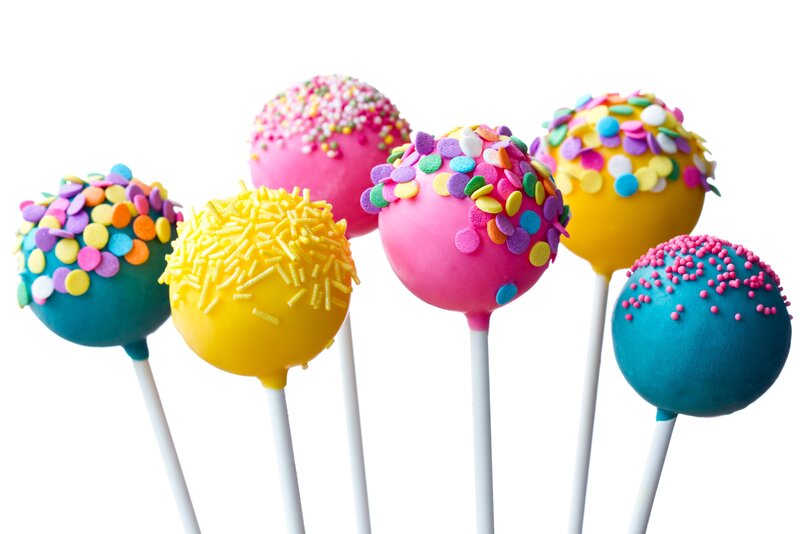Colorful Cake Pops — Pink, Festive, Photograph, Sprinkles