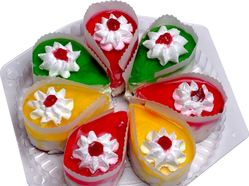 Colorful Cakes in Tray