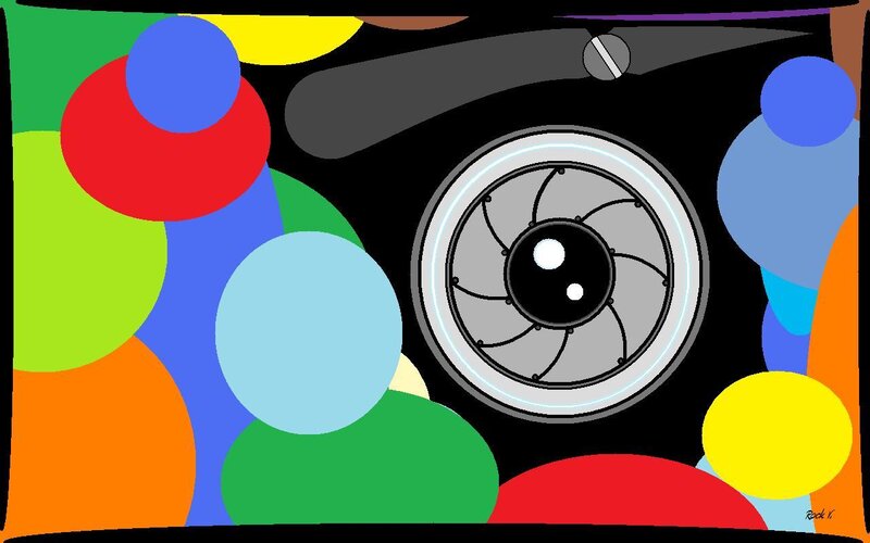 Colorful camera abstract art