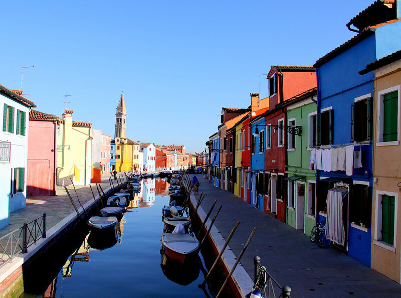 Colorful Canal Houses — Blue