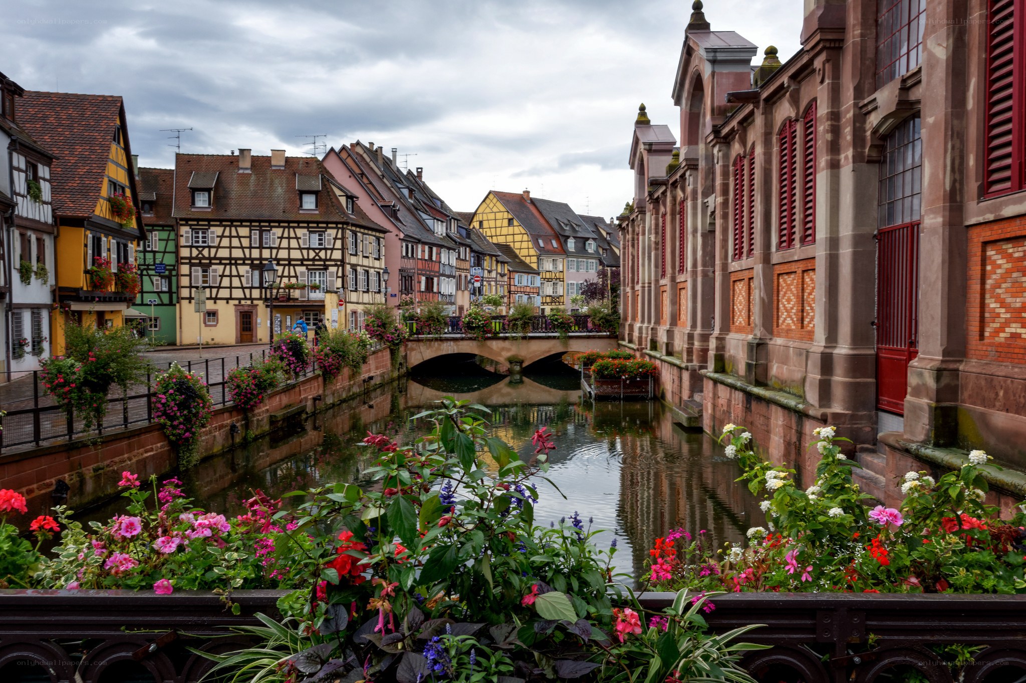 Colorful canal in Strasbourg