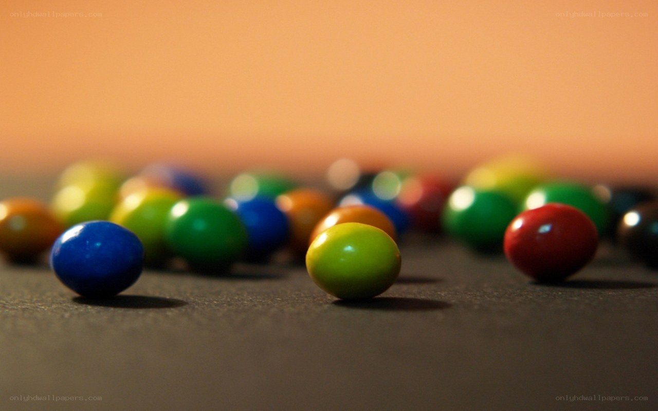 Colorful candies on a surface