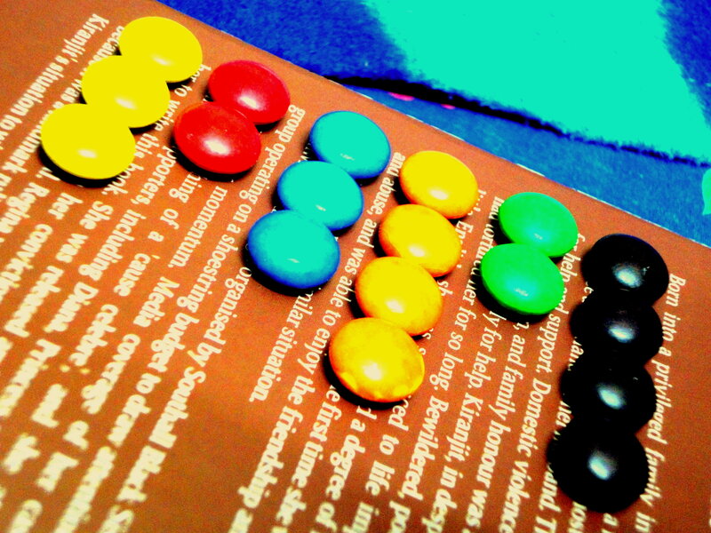 Colorful Candies on Book