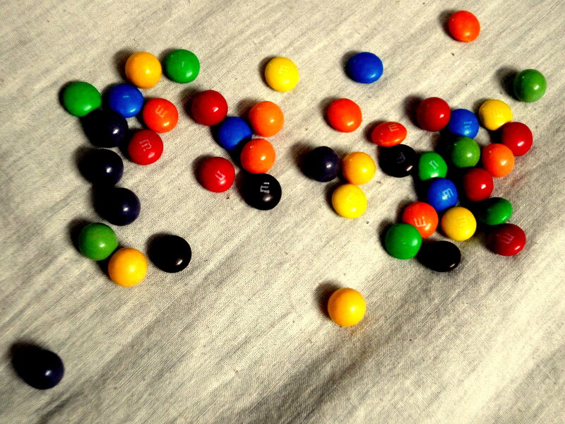Colorful Candies on Cloth