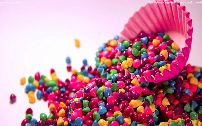 Colorful Candies Spilling