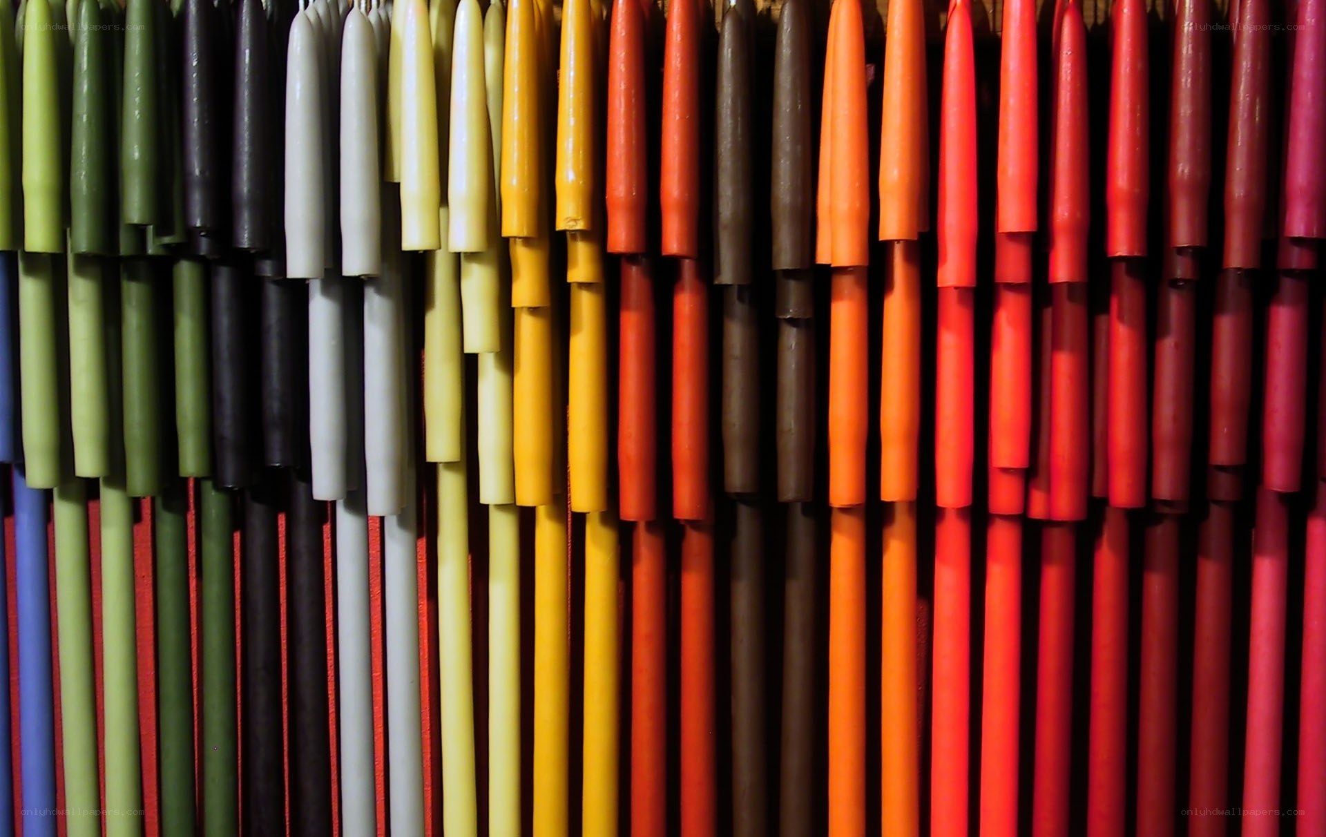 Colorful candle display