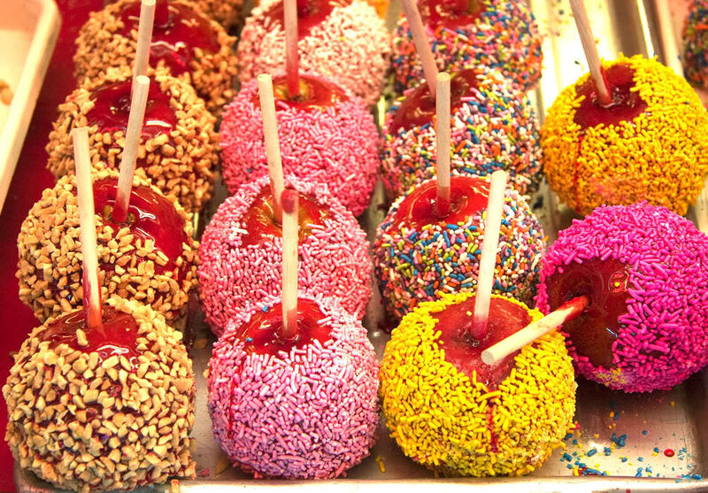 Colorful Candy Apples