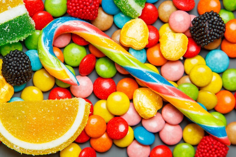 Colorful Candy Assortment — Yellow