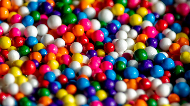 Colorful Candy Balls — White