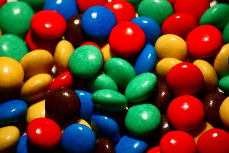 colorful candy coated chocolates