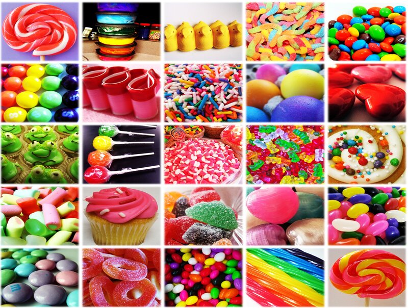 Colorful Candy Collage