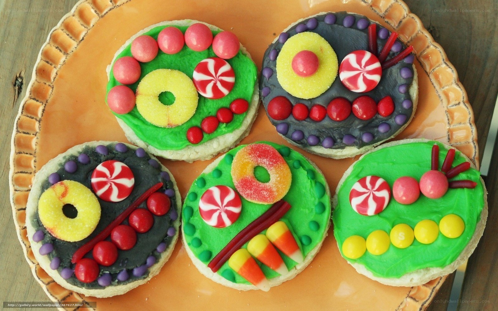 colorful candy cookies