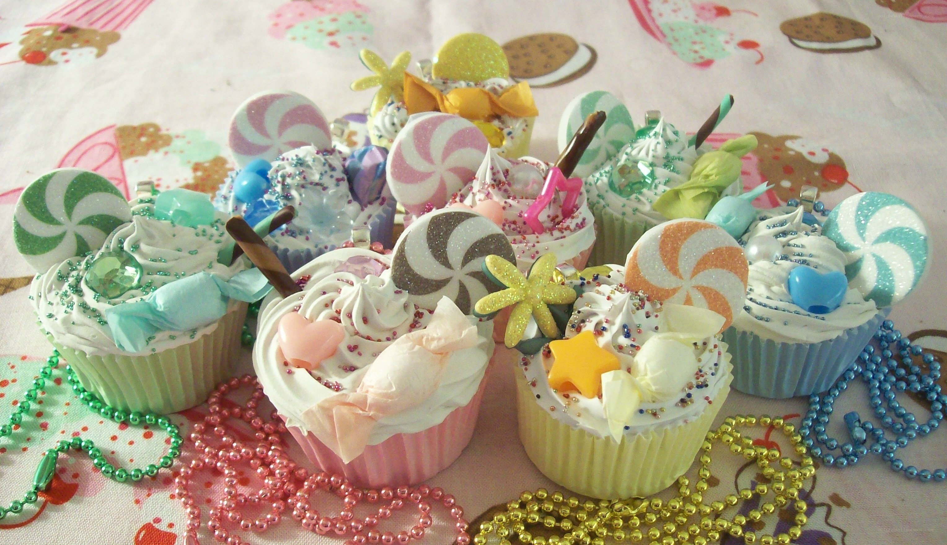colorful candy cupcakes