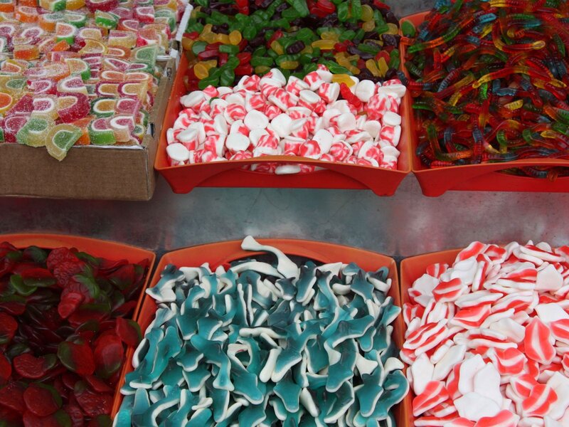 Colorful candy display
