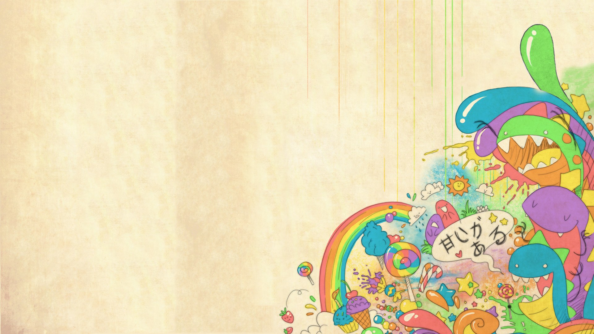 colorful candy explosion