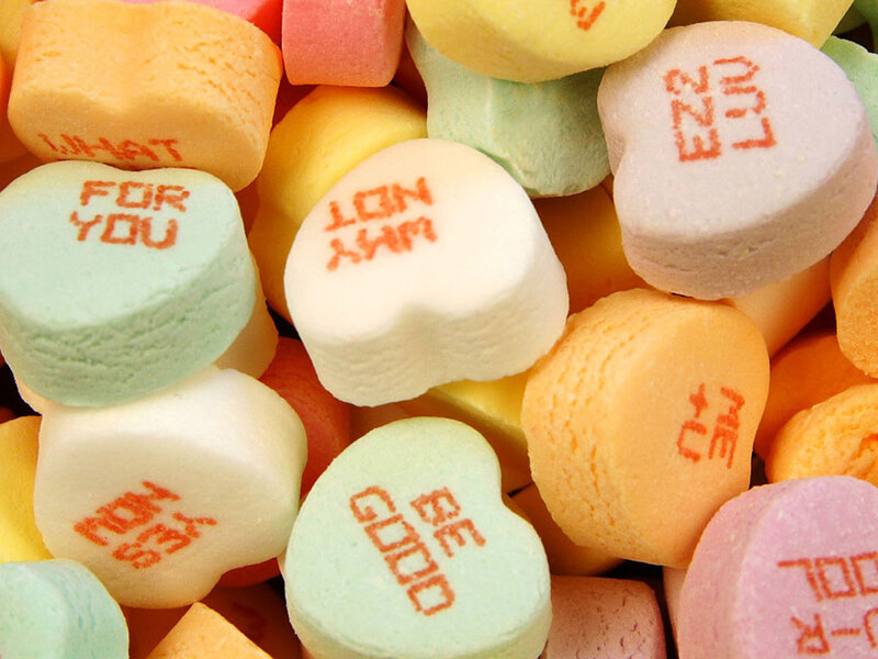 Colorful Candy Hearts — Pink