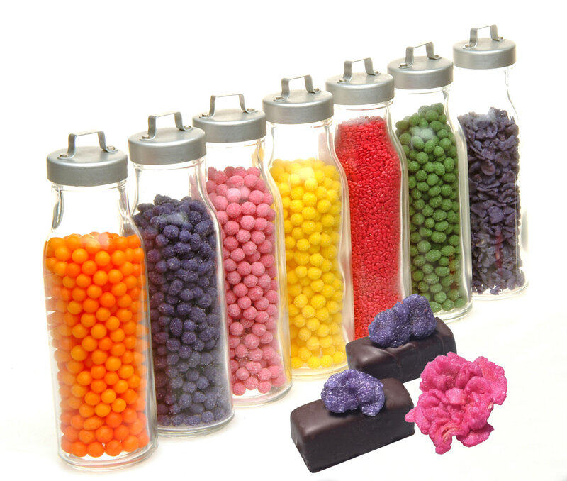 Colorful candy jars