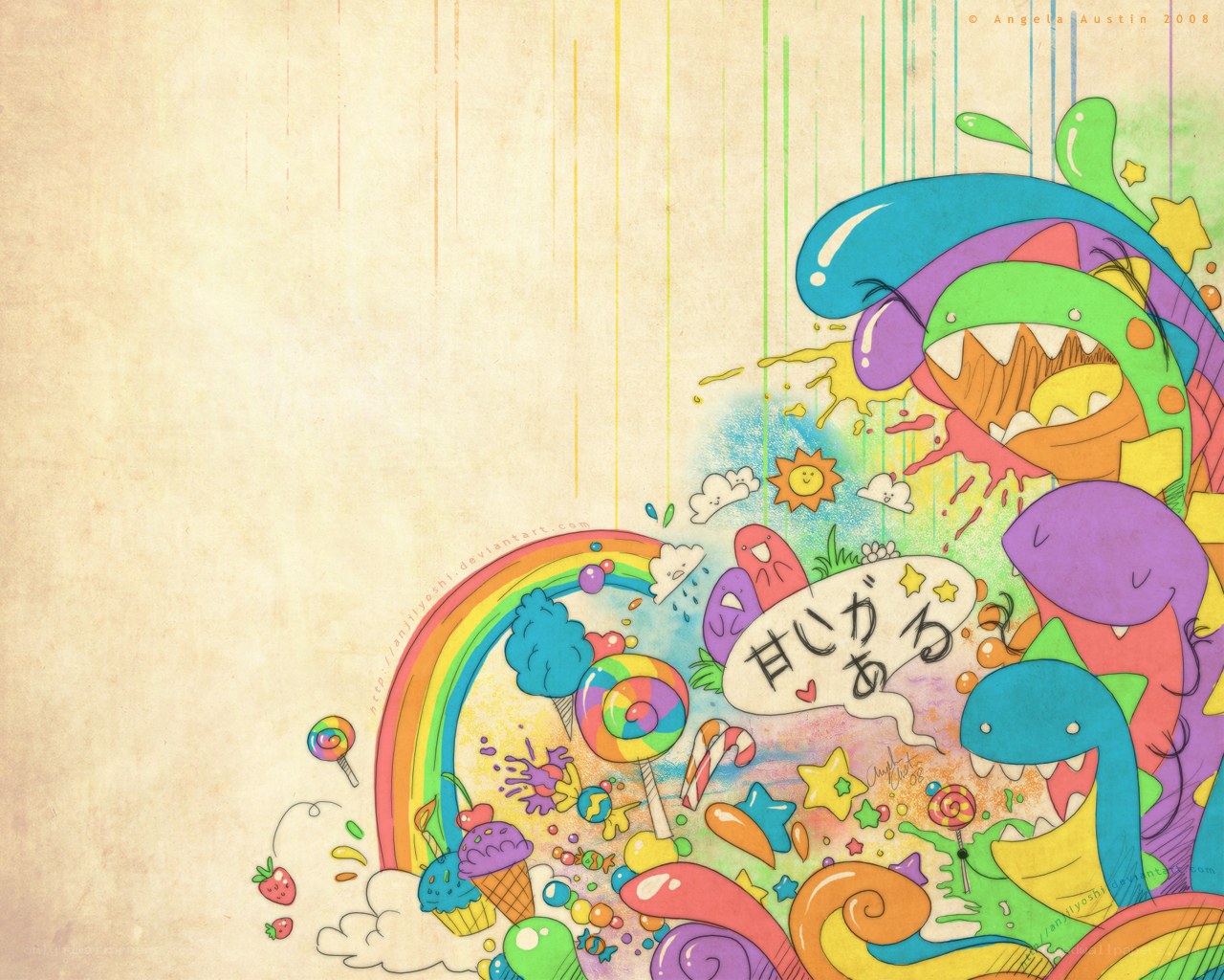 colorful candy monsters